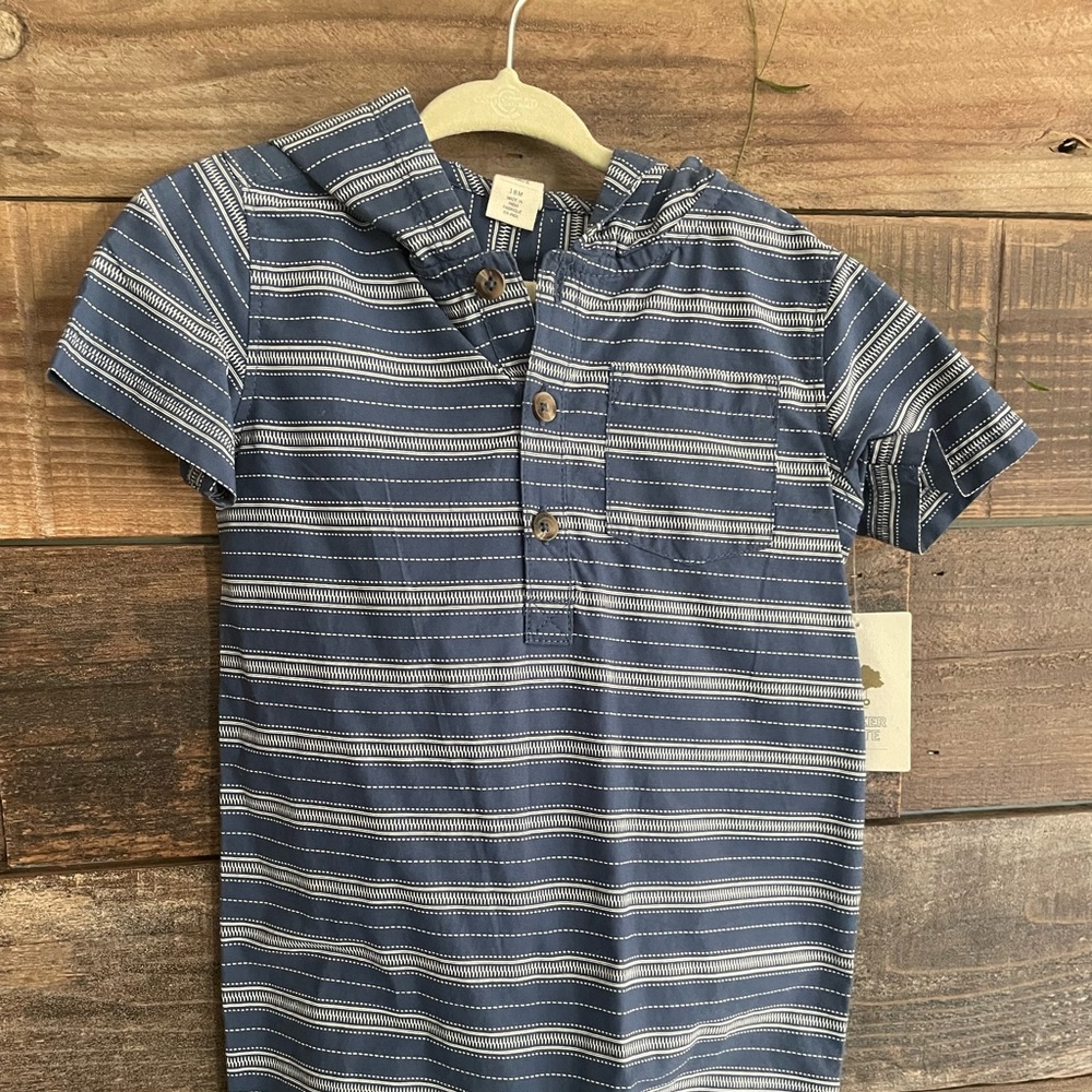 Boys hooded shorts Summer romper- brand new